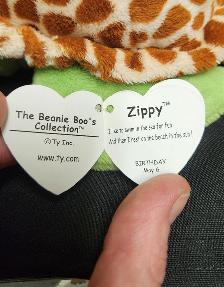 TY Beanie Babies Beanie Boos Collection Medium 10” ZIPPY THE TURTLE w/Tags - Picture 5 of 13
